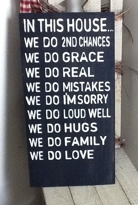 In This House - We Do 2nd Chances - We Do Real- Family Rules Sign - We Do House Rules sign